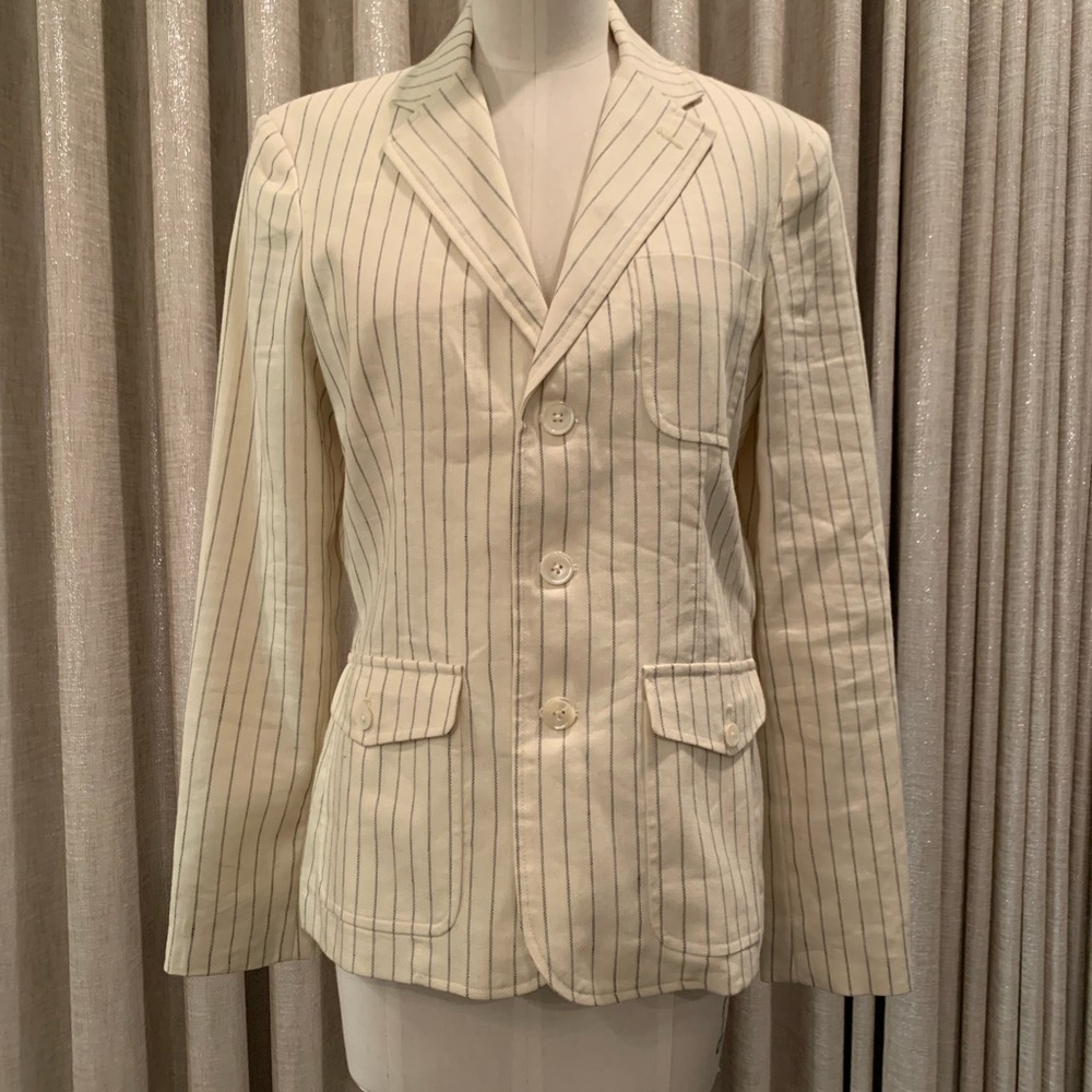 NWOT rugby Ralph Lauren white pinstripe blazer